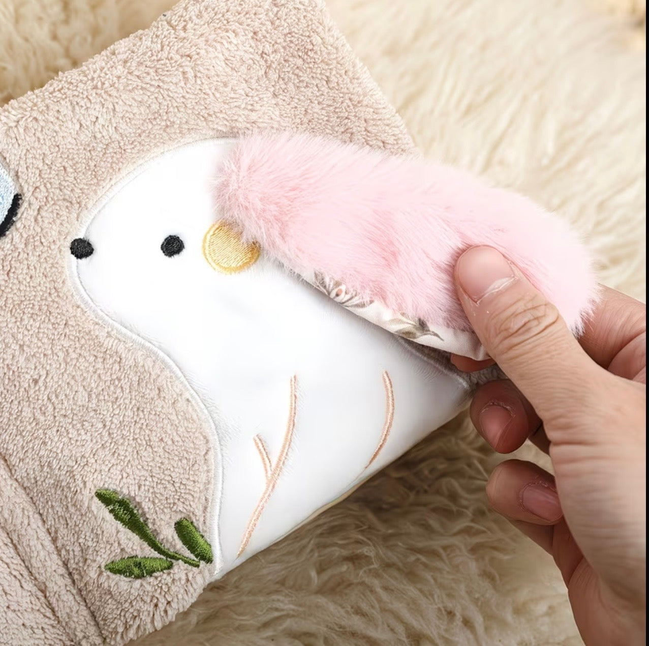 Soft Baby Crinkle Cloth Book Toy – Sensory Activity Toy -Bunny