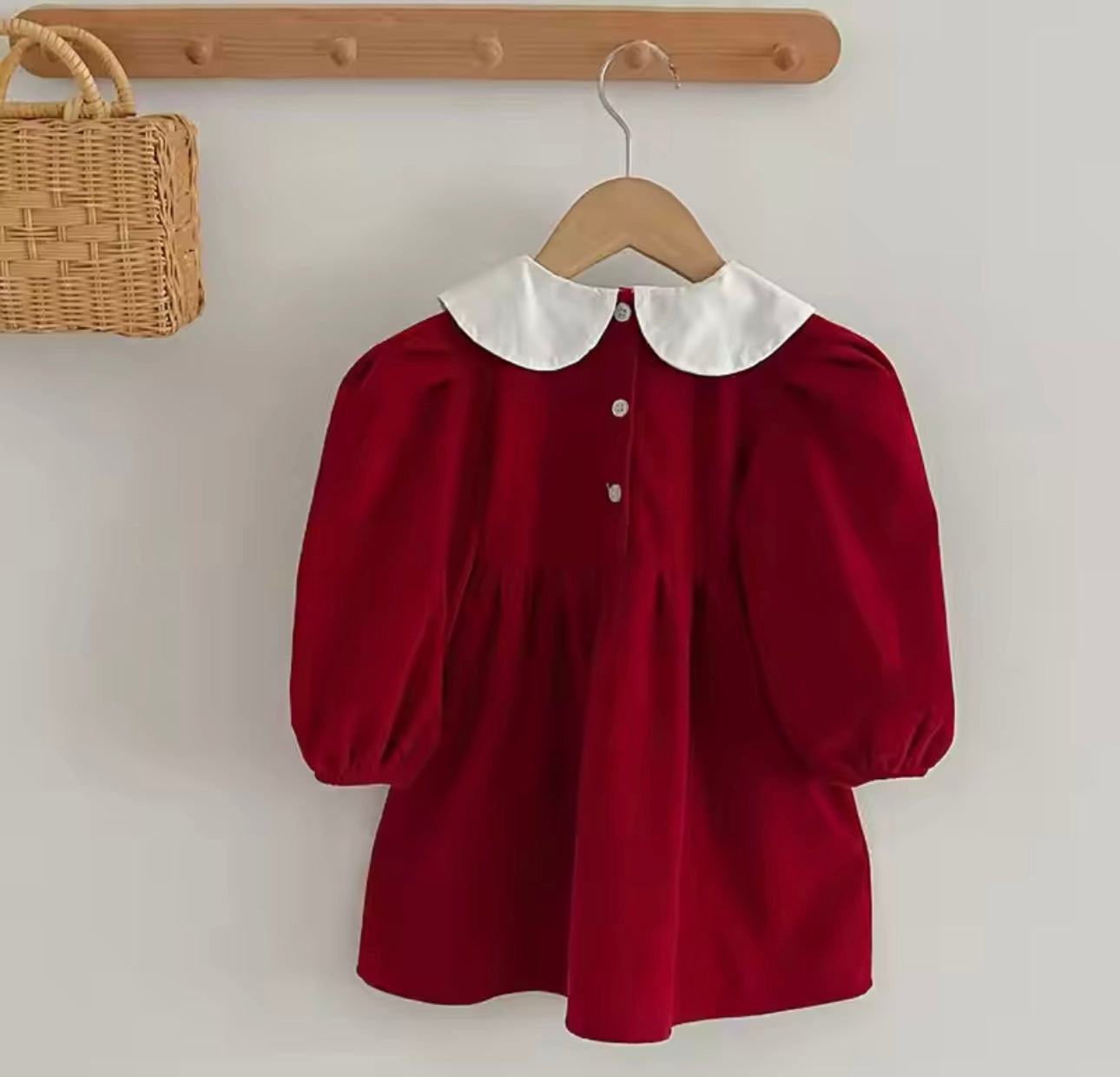 Christmas Velvet smock Dress/Romper