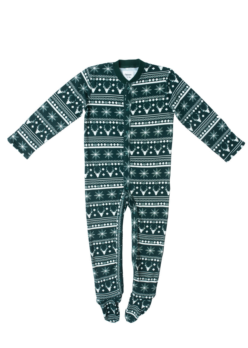 Snowflake Snuggles Forest Biome Christmas Footed Sleeper