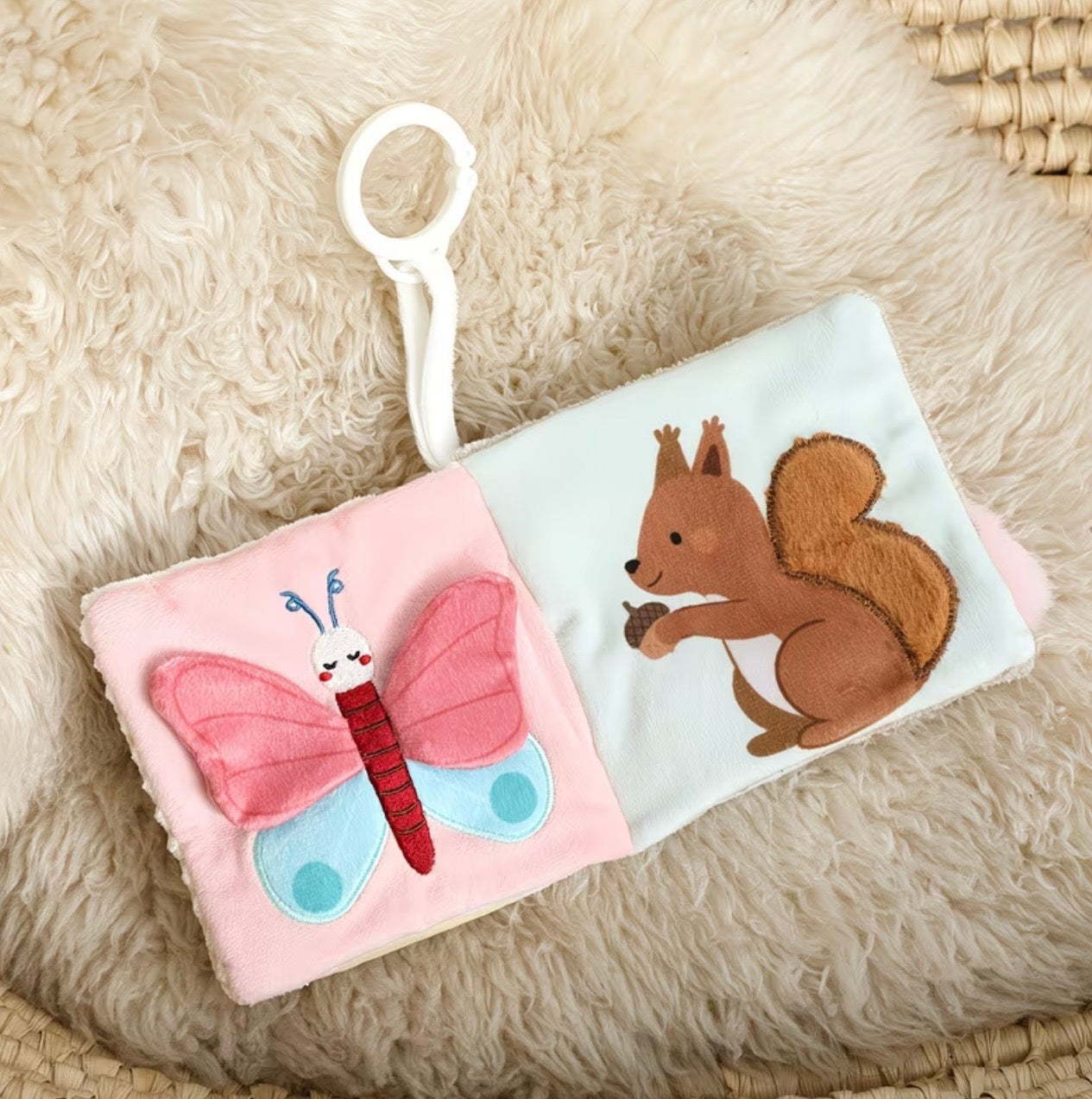 Soft Baby Crinkle Cloth Book Toy – Sensory Activity Toy -Bunny