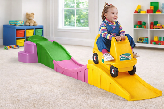Kids Roller Coaster Ride-On Track – Indoor & Outdoor Toddler Coaster Car