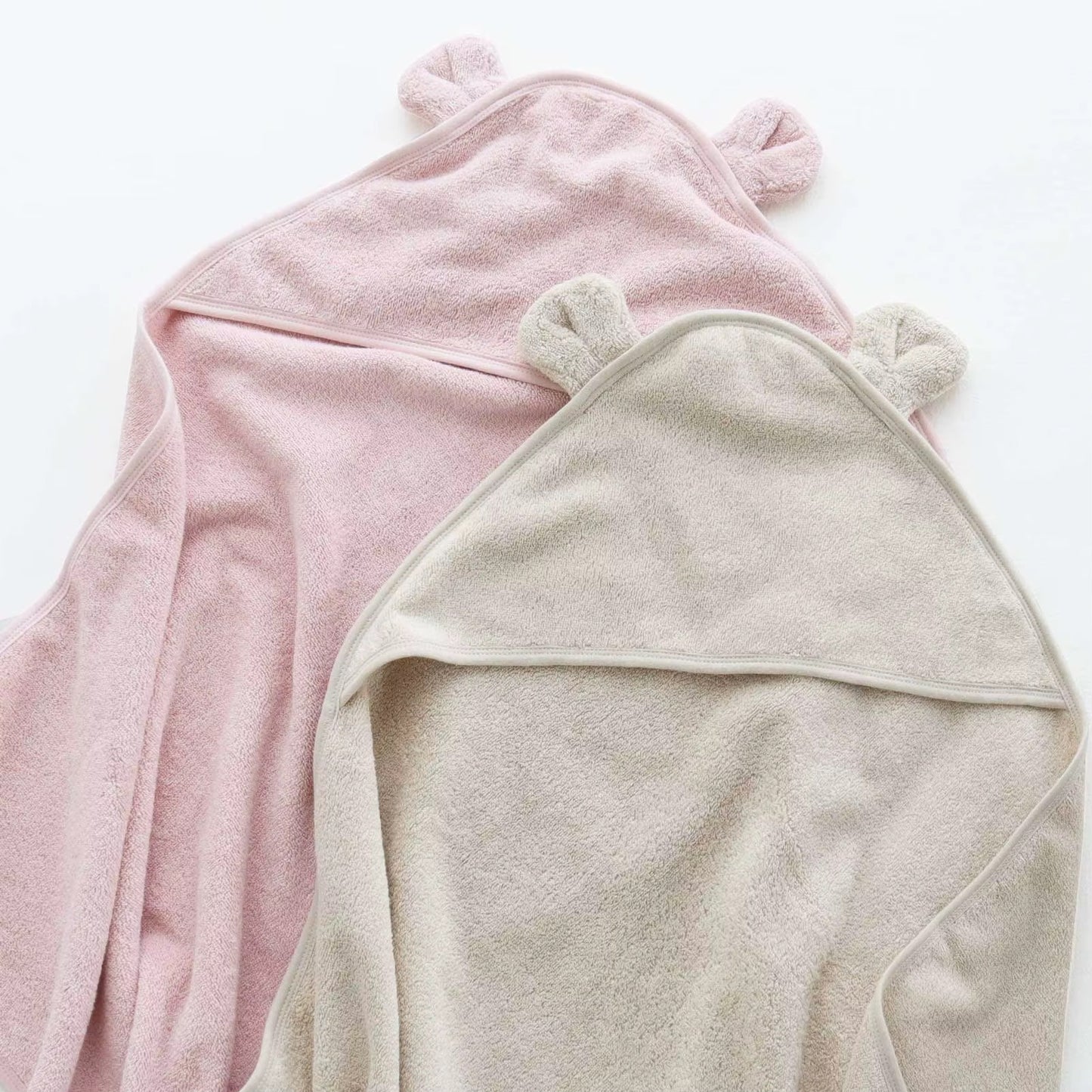 Personalised Organic Cotton Baby Hooded Towel with Bear Ears