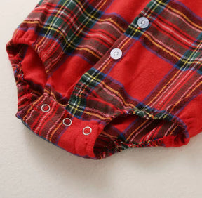 Plaid Christmas Romper