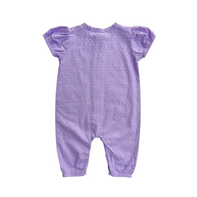 Juliette Dobby Spot Jumpsuit-Lilac