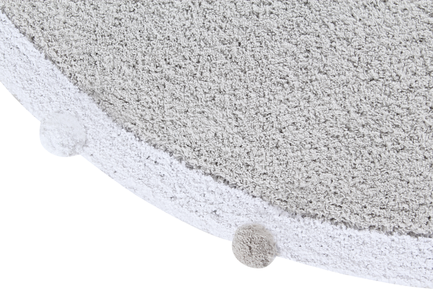 Bubbly Washable Rug- Light Grey