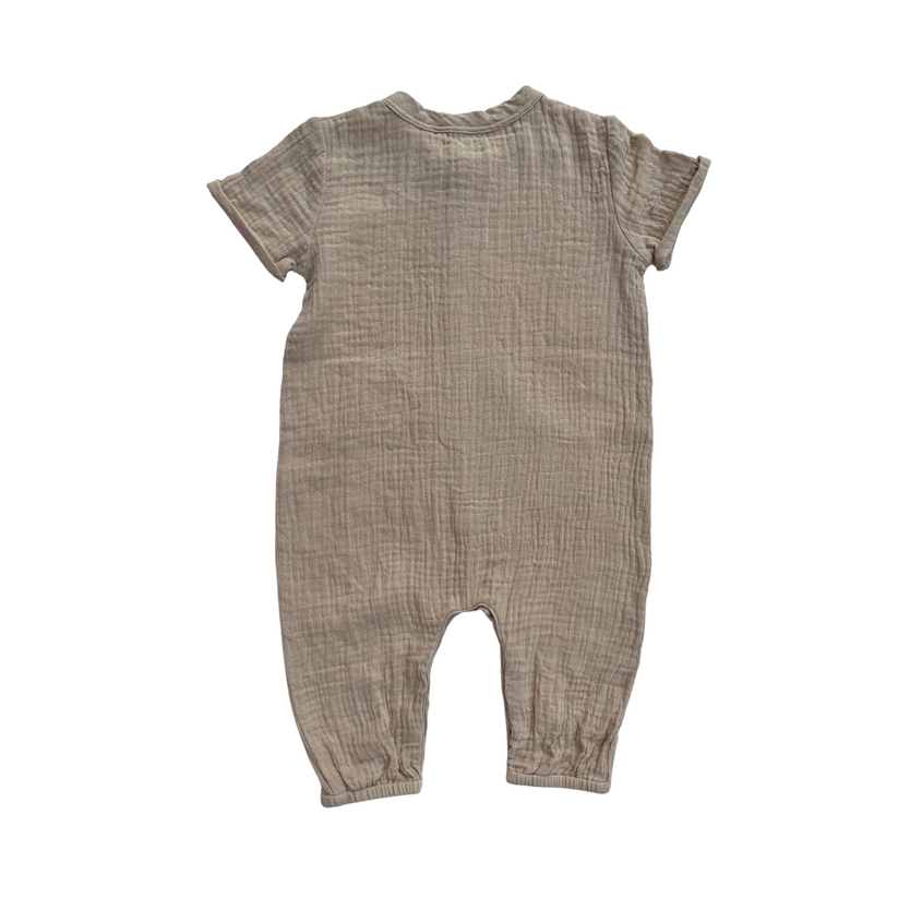 Orian Hoodie Pocket Muslin Jumpsuit