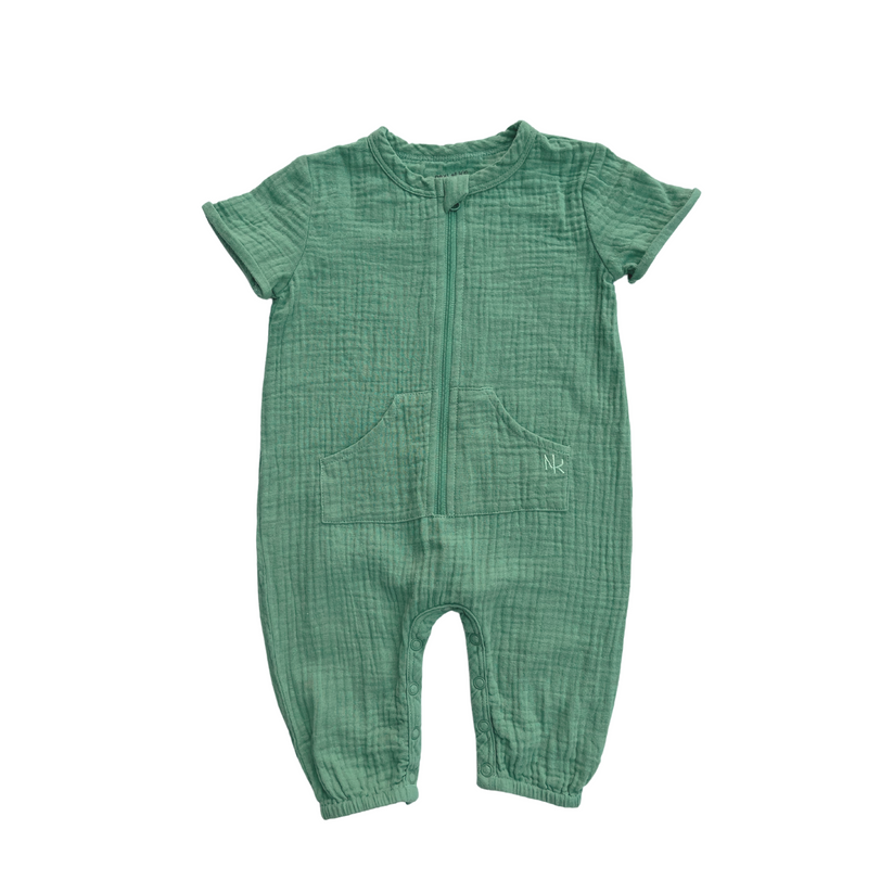 Orian Hoodie Pocket Muslin Jumpsuit