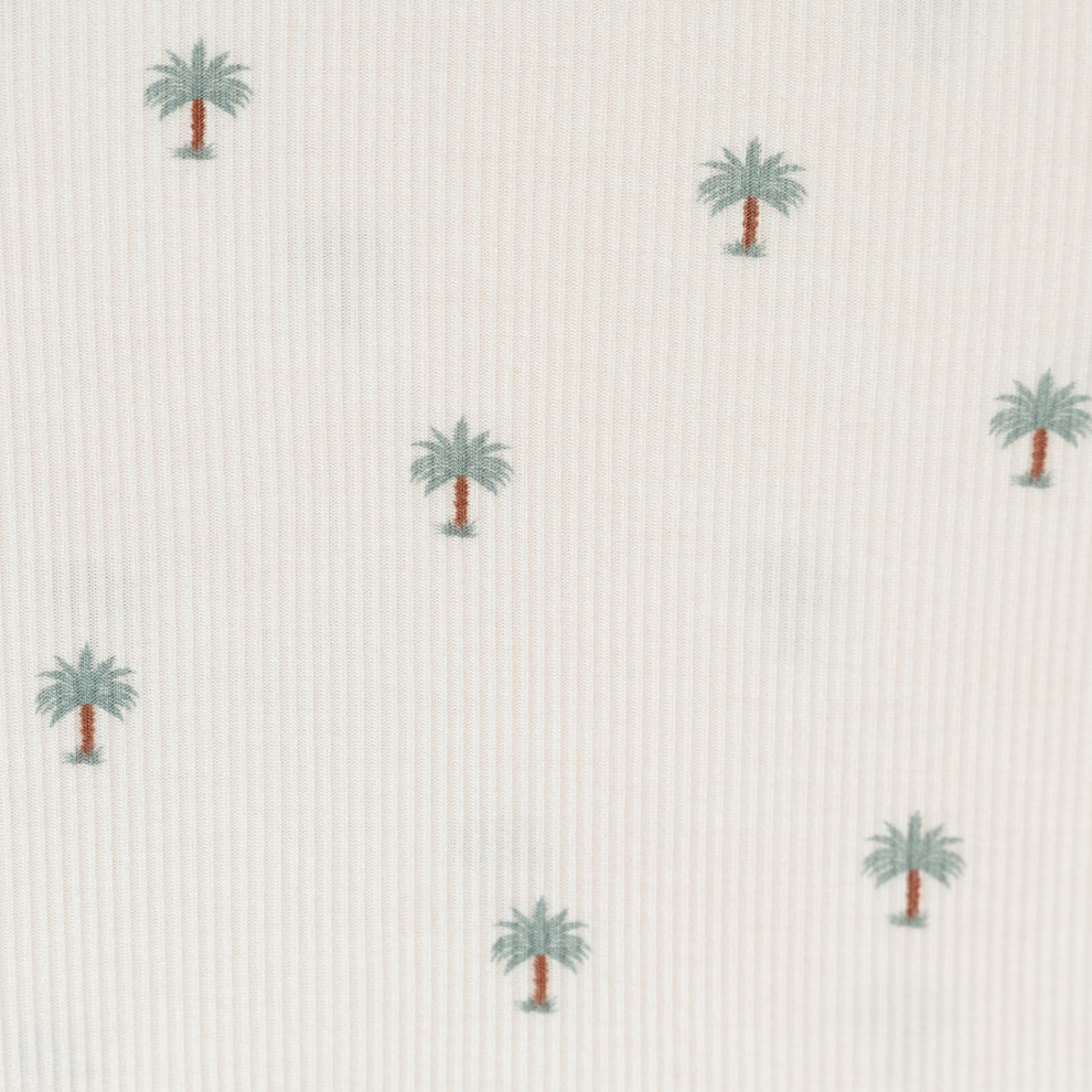Ribbed Bamboo Pajamas in Date Palm