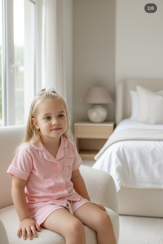 Pink Bamboo Short Pyjamas