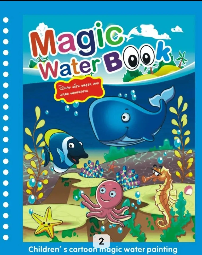 Kids Doodle  Water Painting Book-Aqua