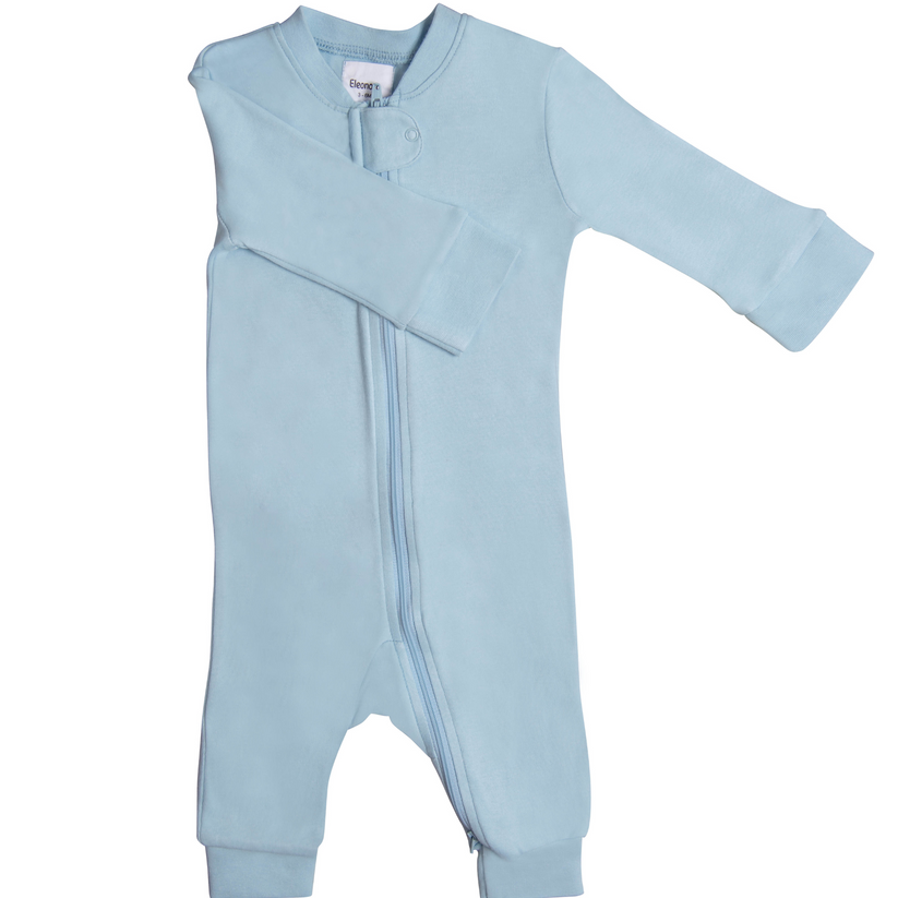 Clear Sky Blue Organic Zip Sleeper