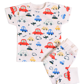 Eleonora - Car and Plane Adventure Organic 2-Piece PJs Set