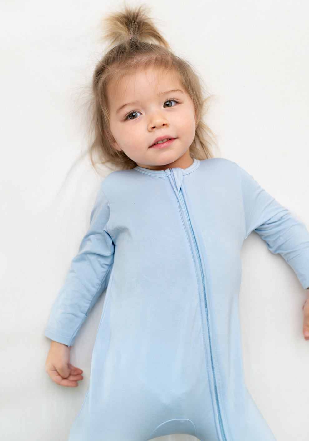 Zippered Sleepsuit in Baby Blue