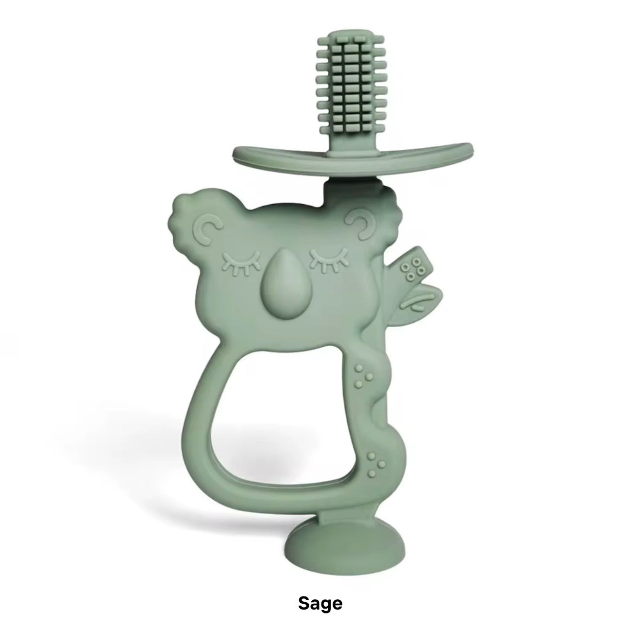Ergonomic koala teether designed for little hands to grip comfortably during teething