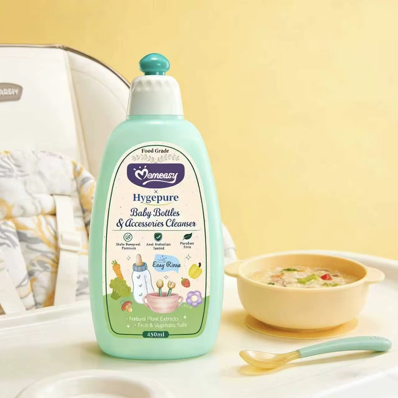     Hygepure food grade baby bottle wash for feeding bottles and baby accessories