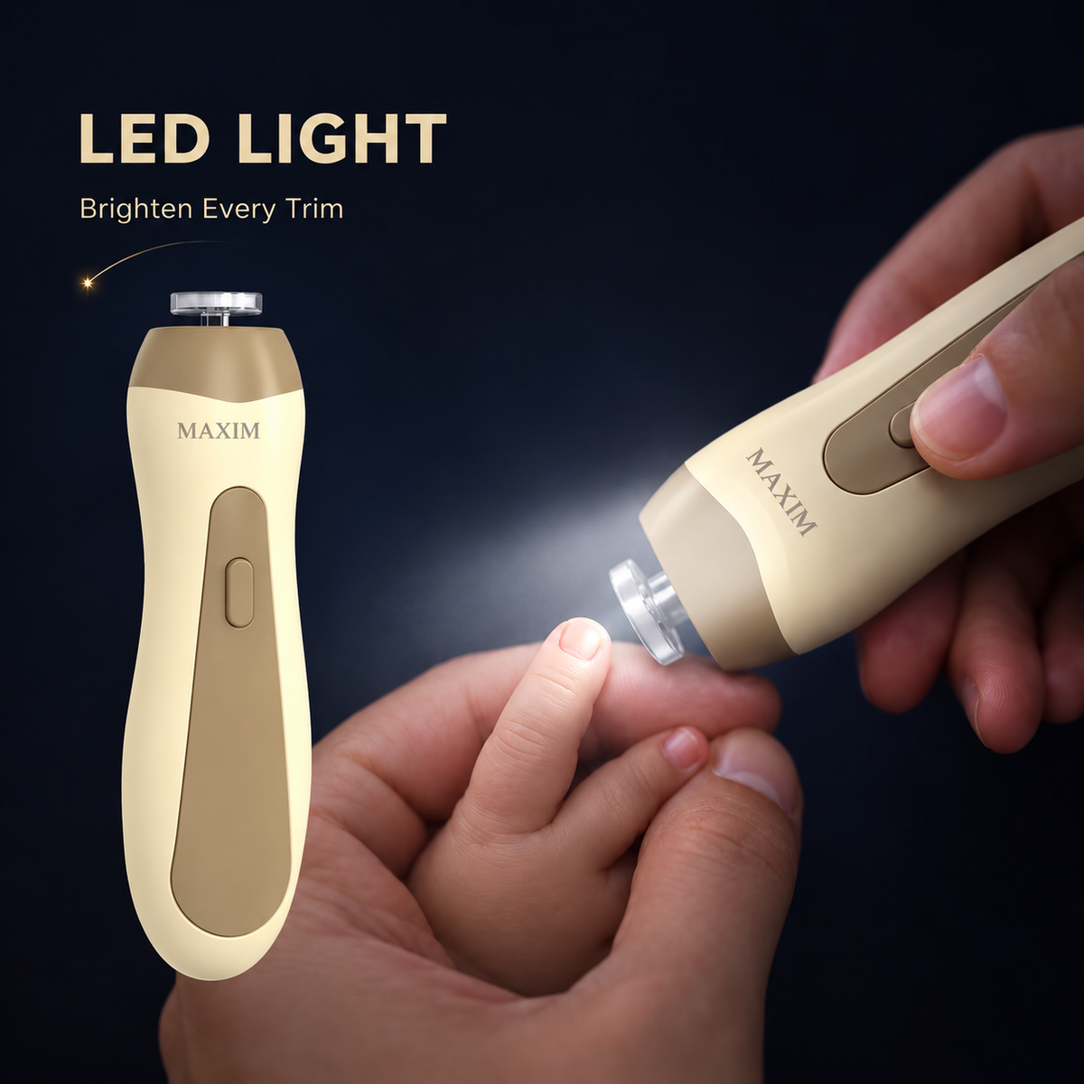     Gentle electric nail file for newborns, babies and toddlers by MAXIM
