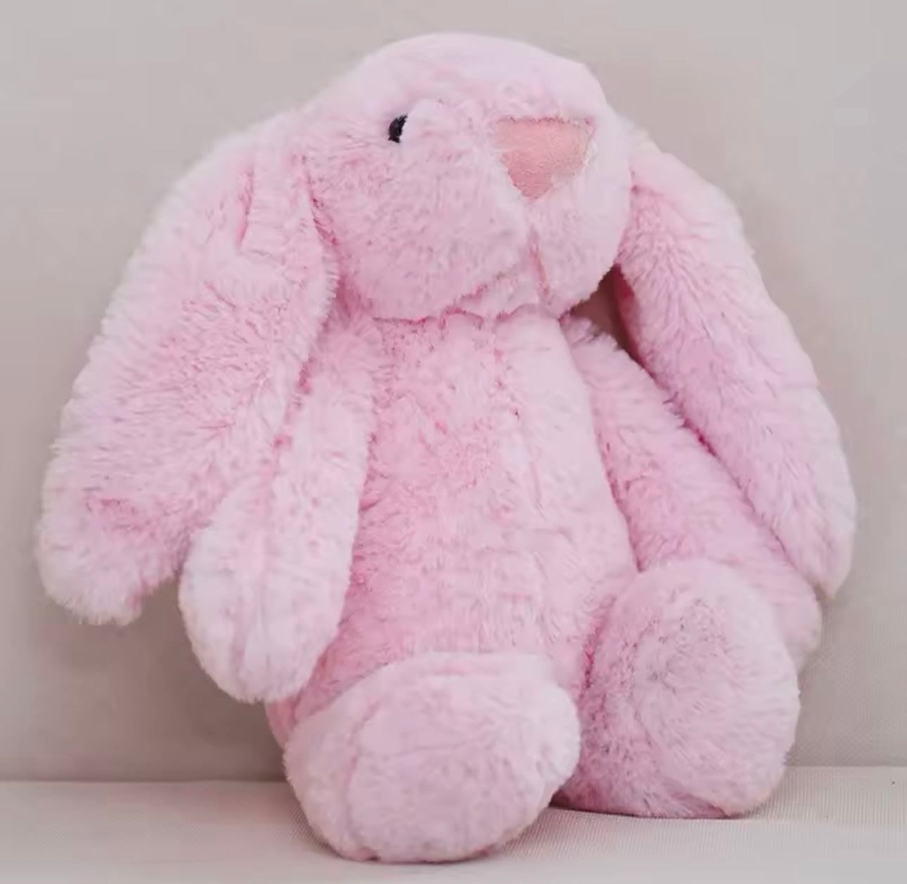 Soft pastel pink Maxims plush baby bunny 25cm — perfect cuddly toy for baby girls in Dubai UAE
