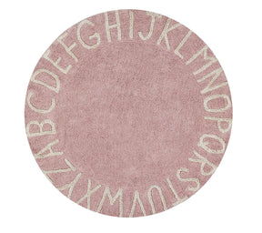 Round ABC Rug - Vintage Nude