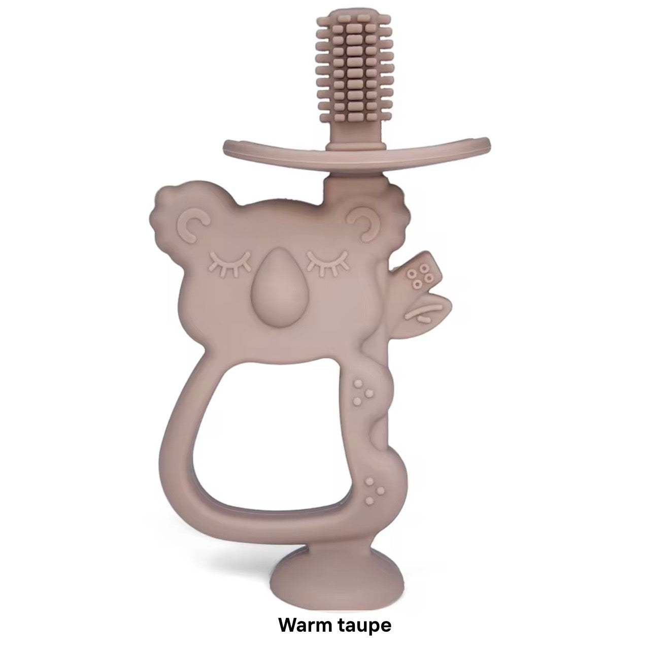 Pastel koala silicone teether for toddlers promoting early oral care habits