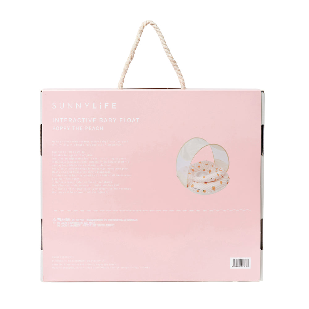 Interactive Baby Float Poppy the Peach - Pink Stripe