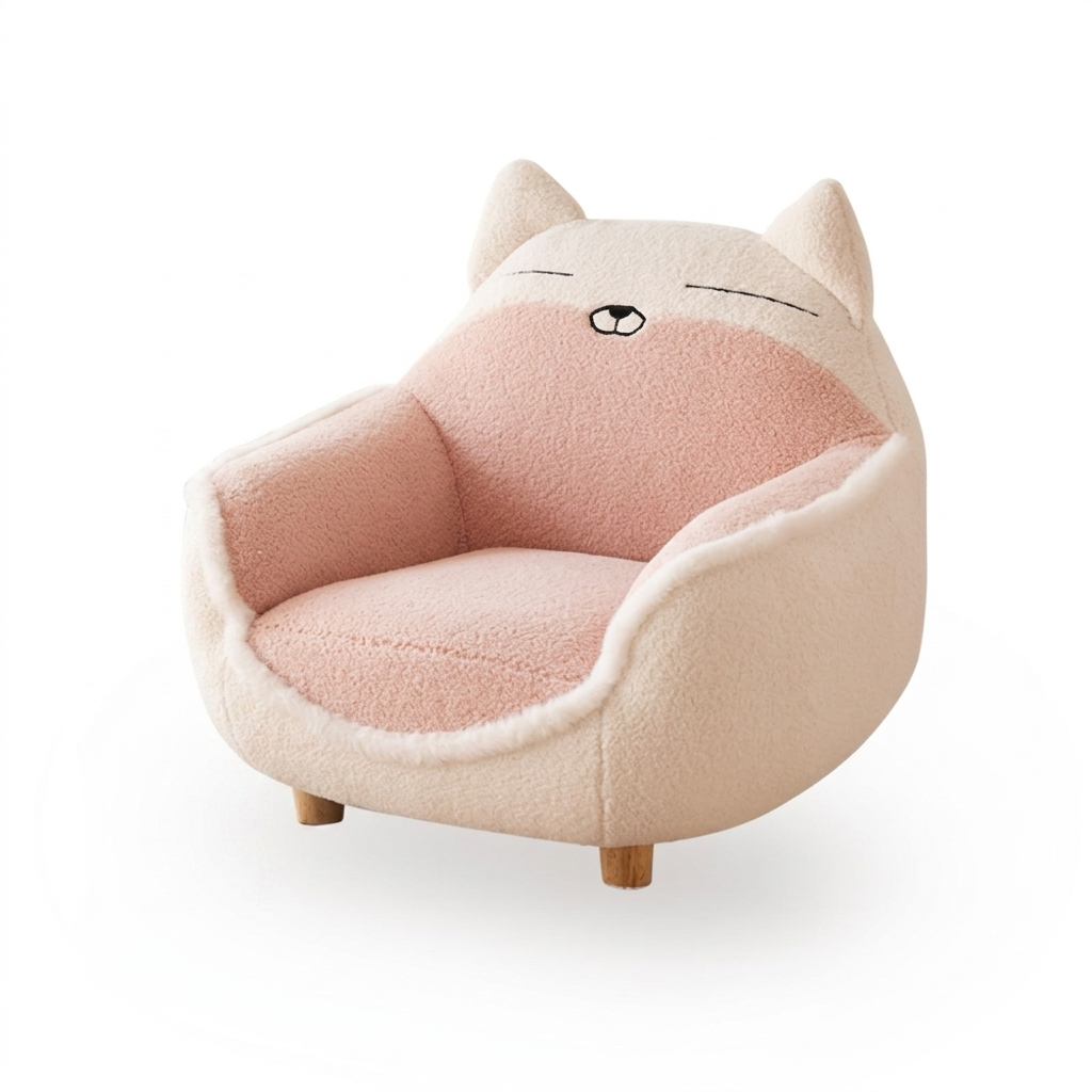 Slumber Kitty Bouclé Kids Armchair