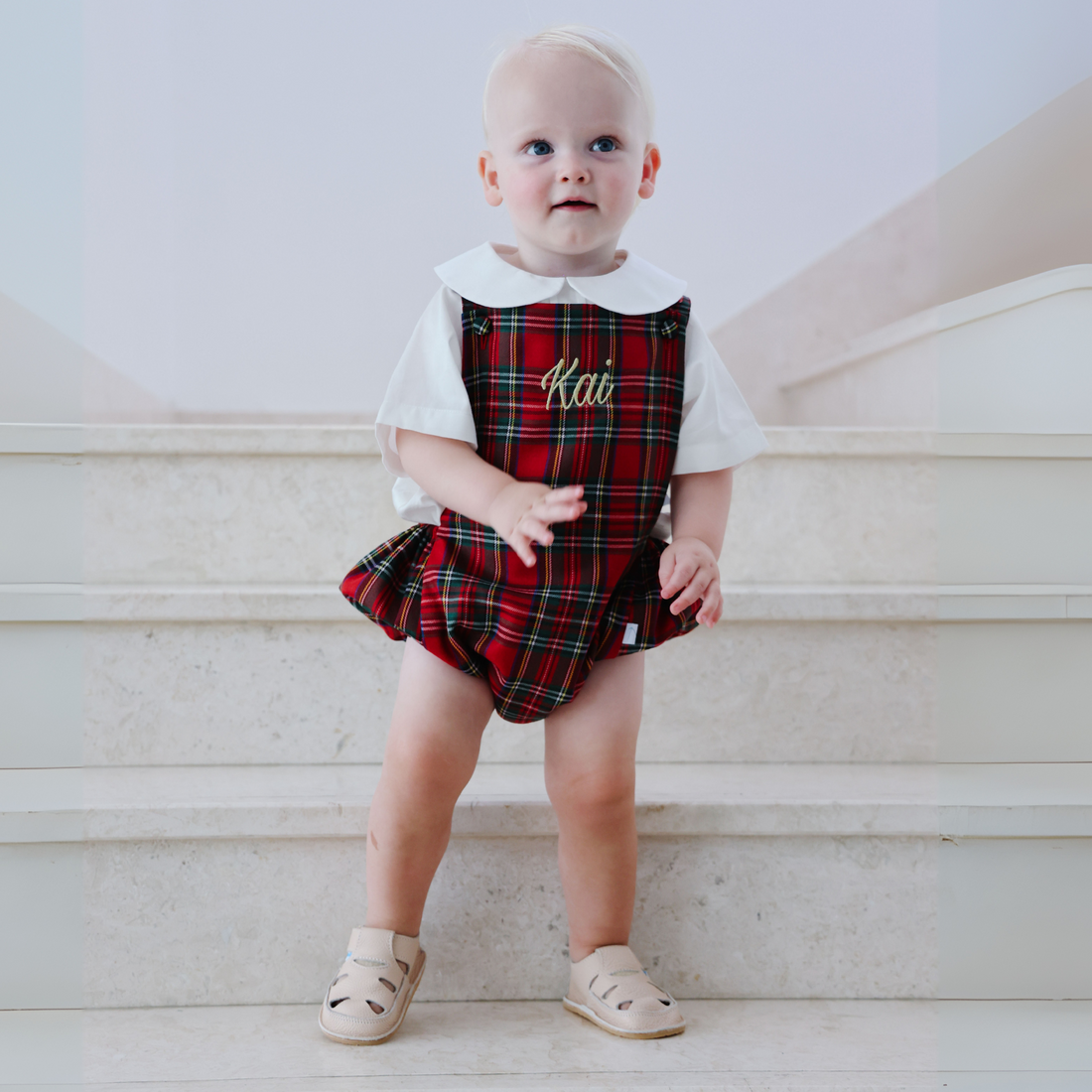 Unisex Tartan Romper