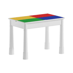 4-In-1 Building Blocks Activity Table & Chair Set - Multicolor