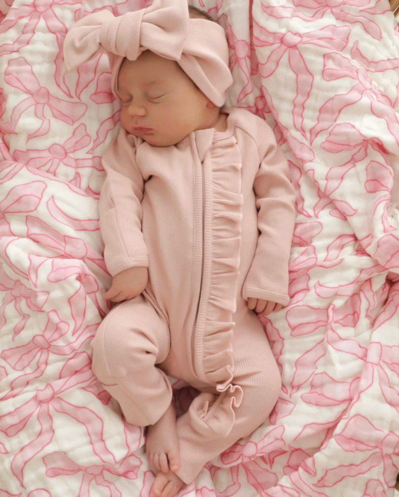 Dusty Pink Cotton Growsuit