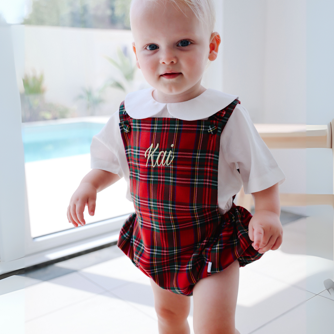 Unisex Tartan Romper