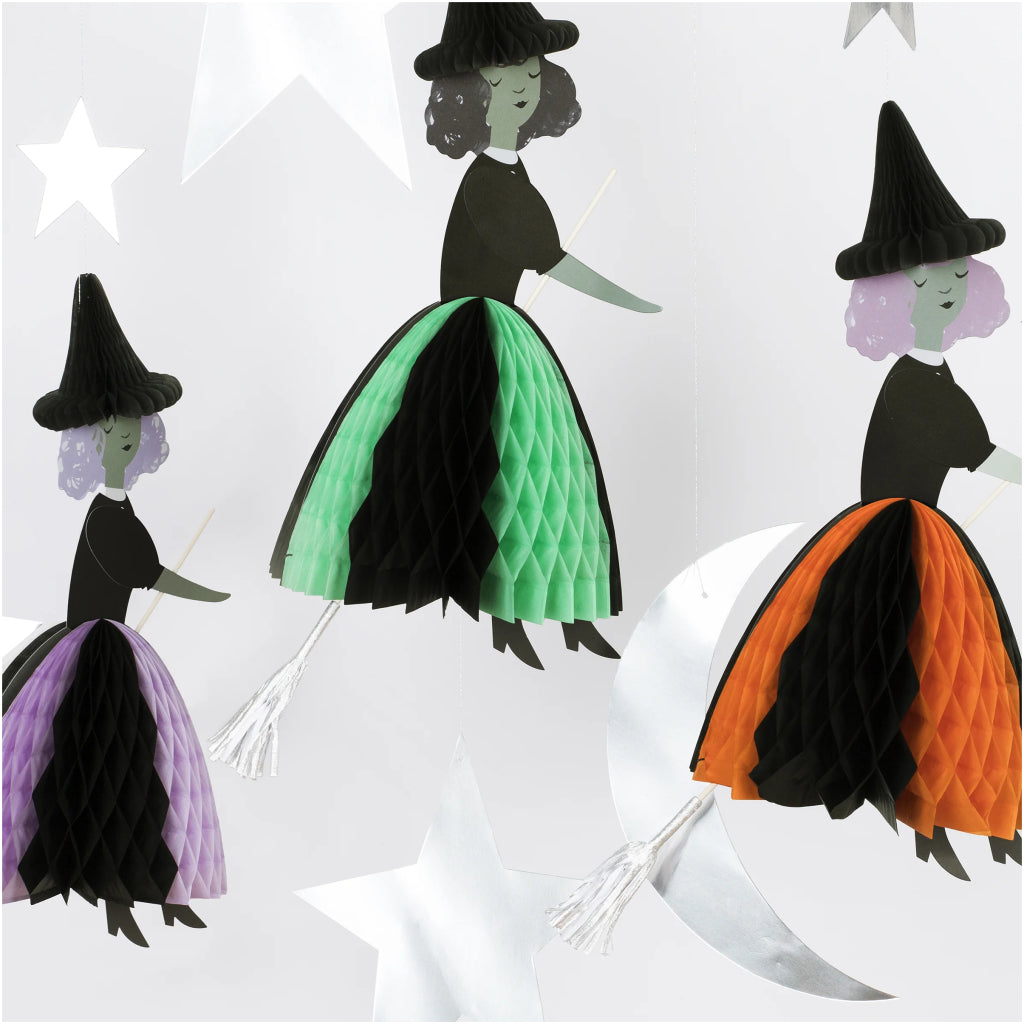 Flying Honeycomb Witch Decorations