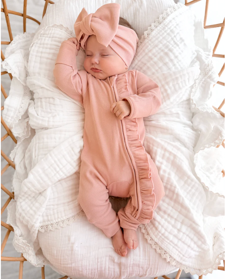 Dusty Pink Cotton Growsuit