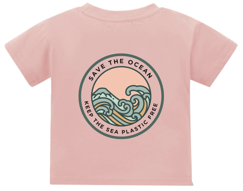 Save the Ocean Tee- Pink