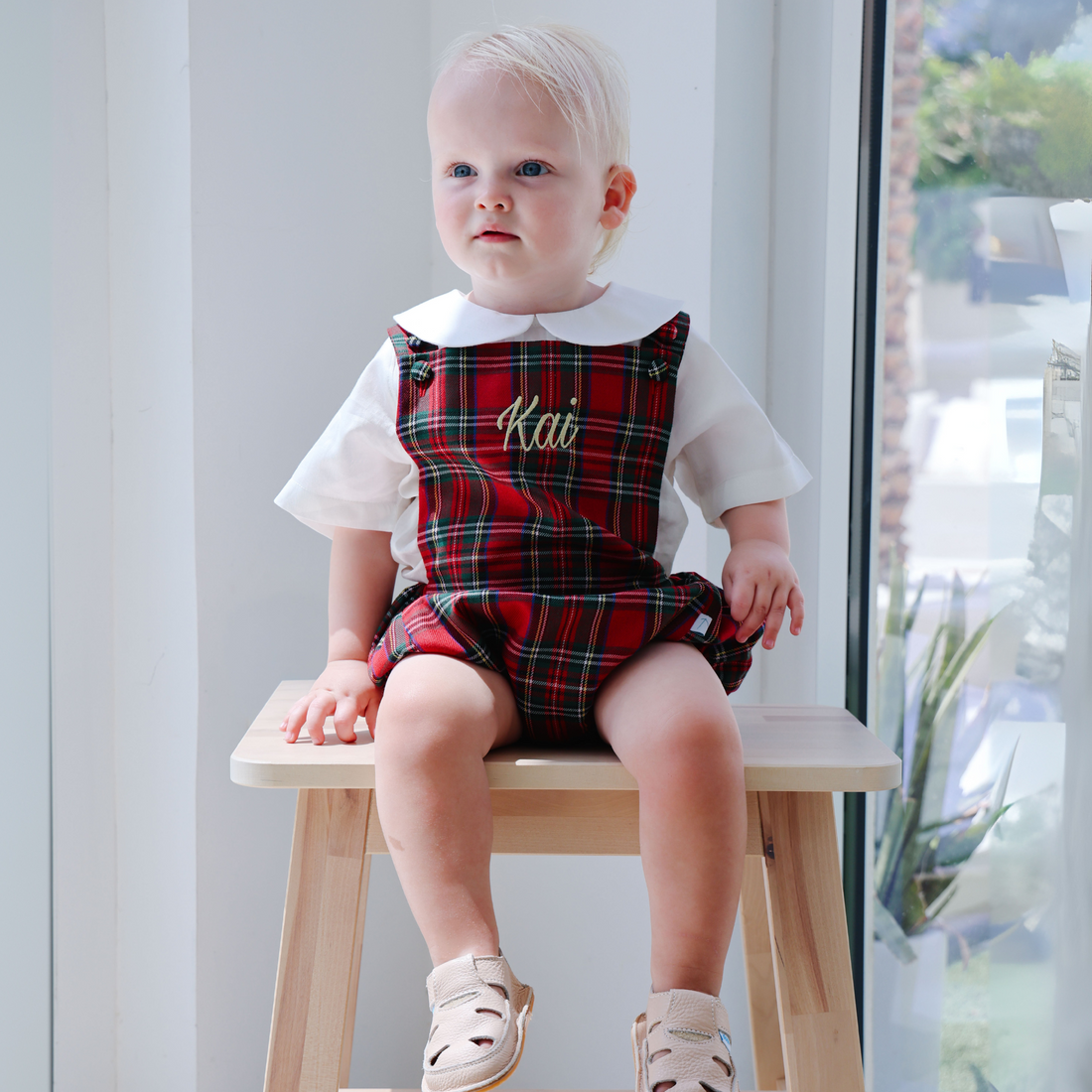 Unisex Tartan Romper