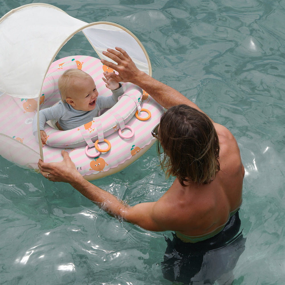 Interactive Baby Float Poppy the Peach - Pink Stripe