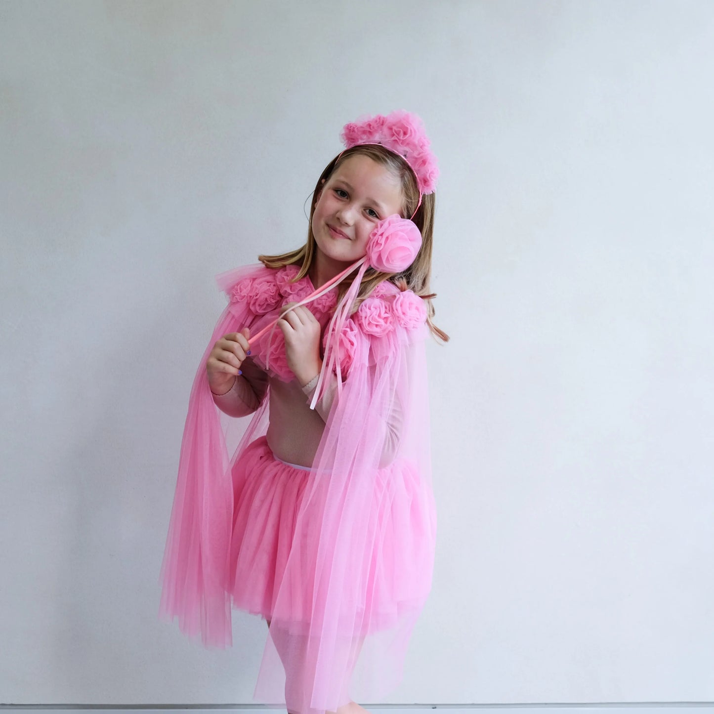 Pink Ruffle Flower Headdress