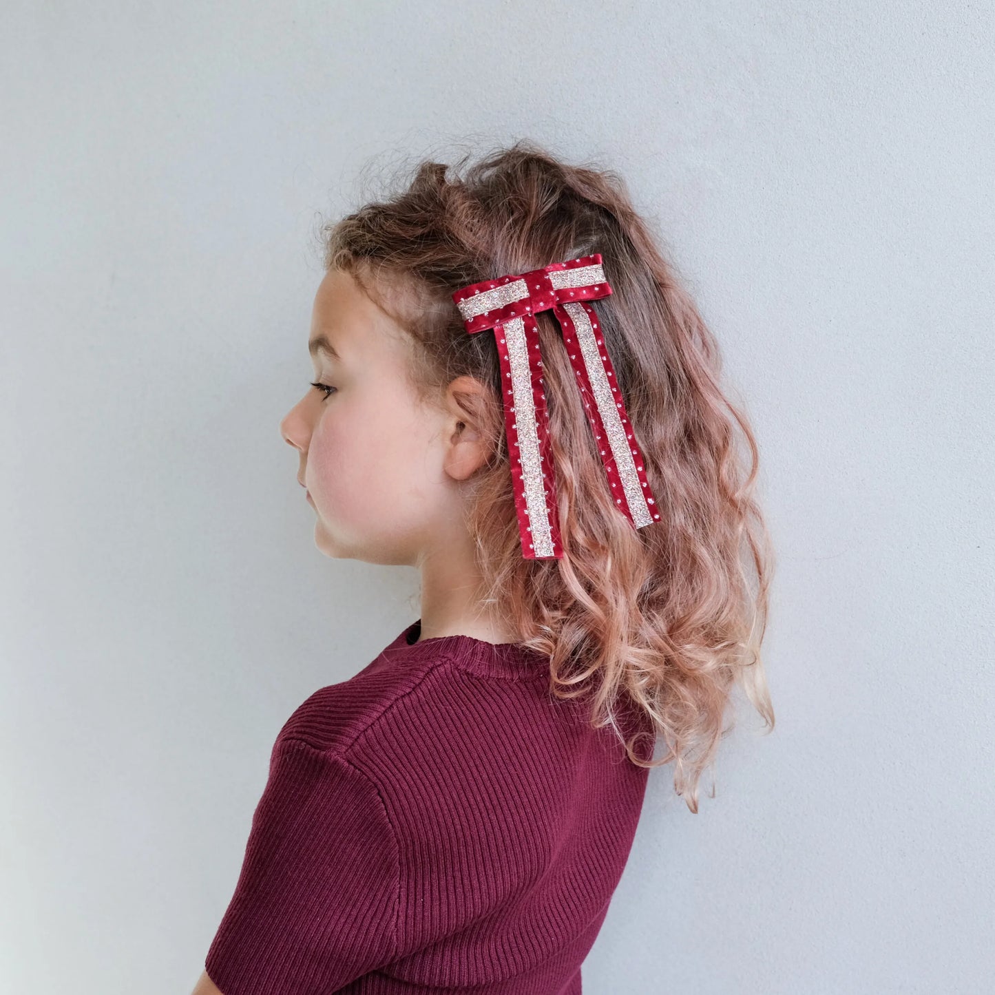 Circus Glitter Bow - Red