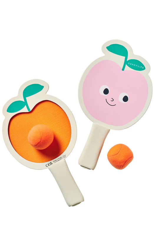 Kids Velcro Beach Bats Poppy the Peach- Multi