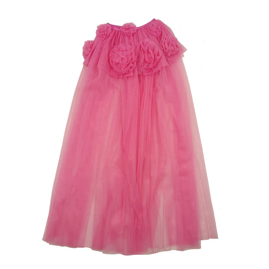 Pink Ruffle Flower Cape