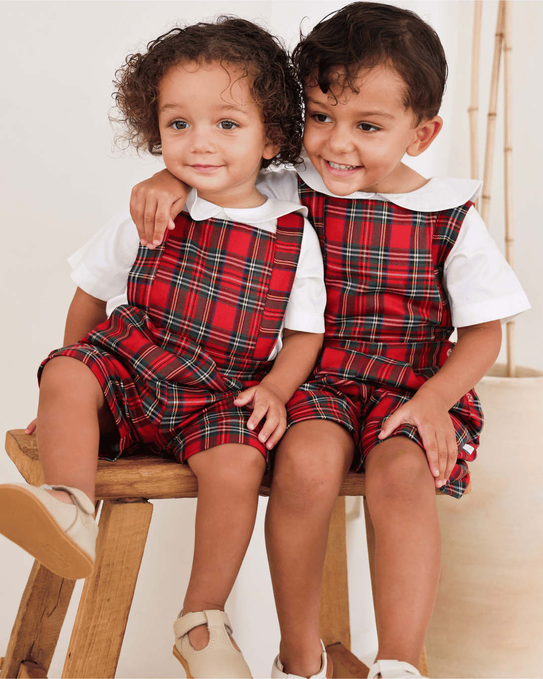 Tartan Dungaree Shorts