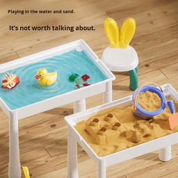 4-In-1 Building Blocks Activity Table & Chair Set - Multicolor