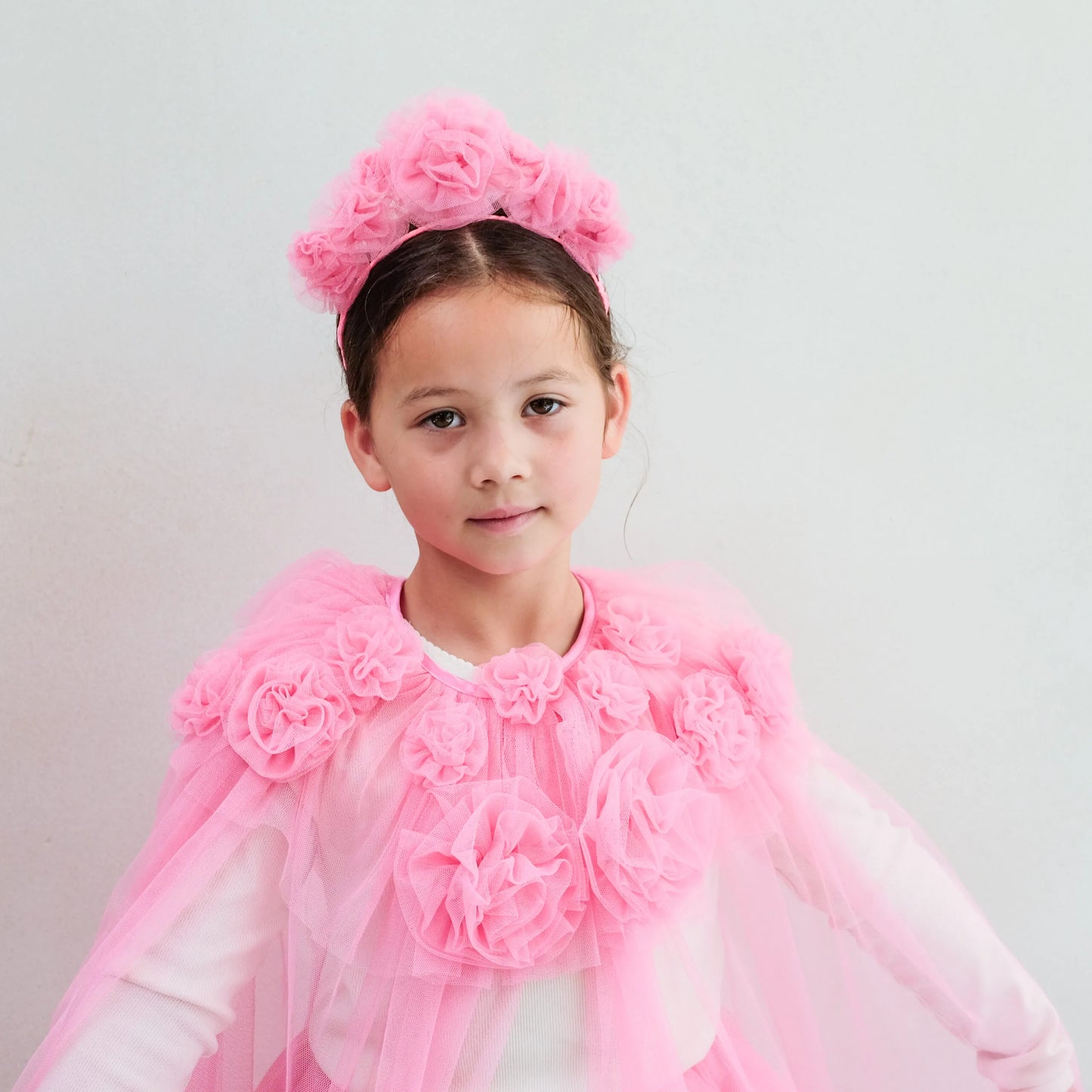 Pink Ruffle Flower Headdress