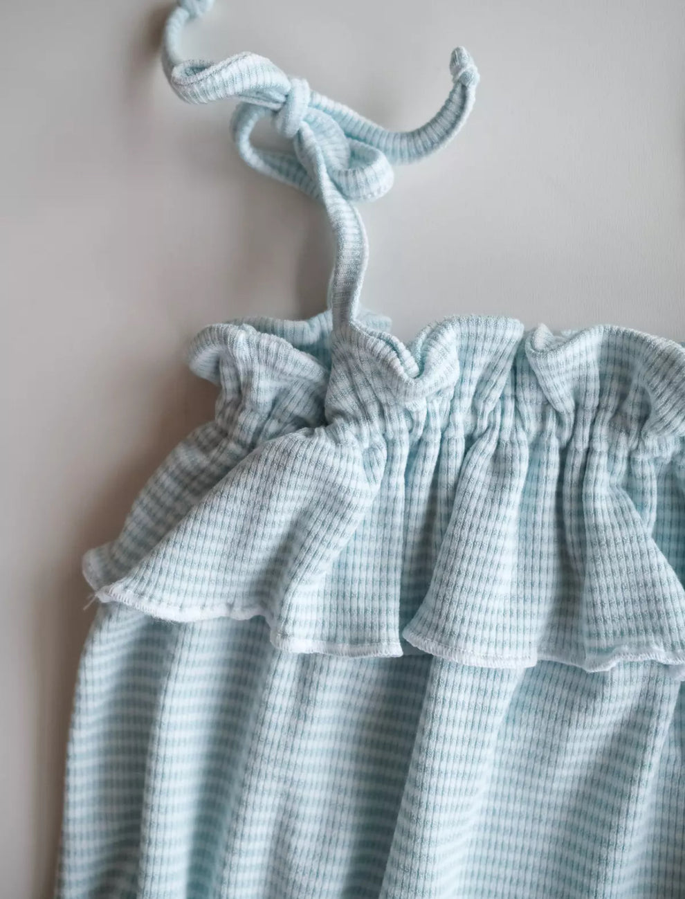 Celeste Organic Cotton Set/ Romper-Mint Blue