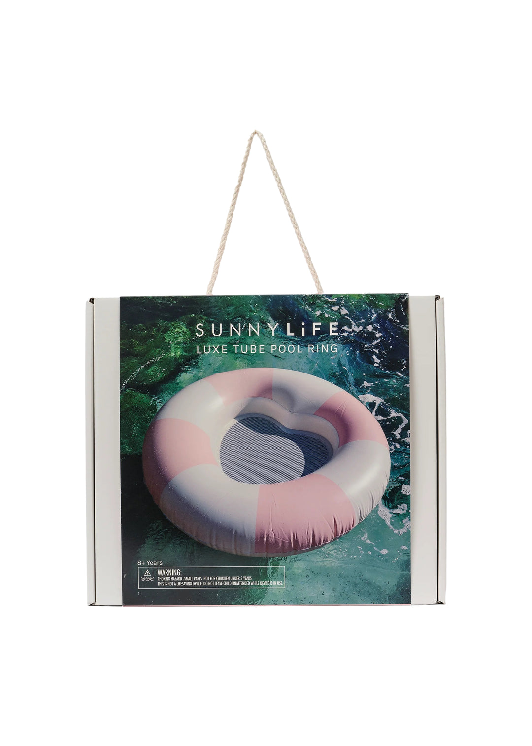 Luxe Tube Pool Ring Stole My Heart - Pink Stripe