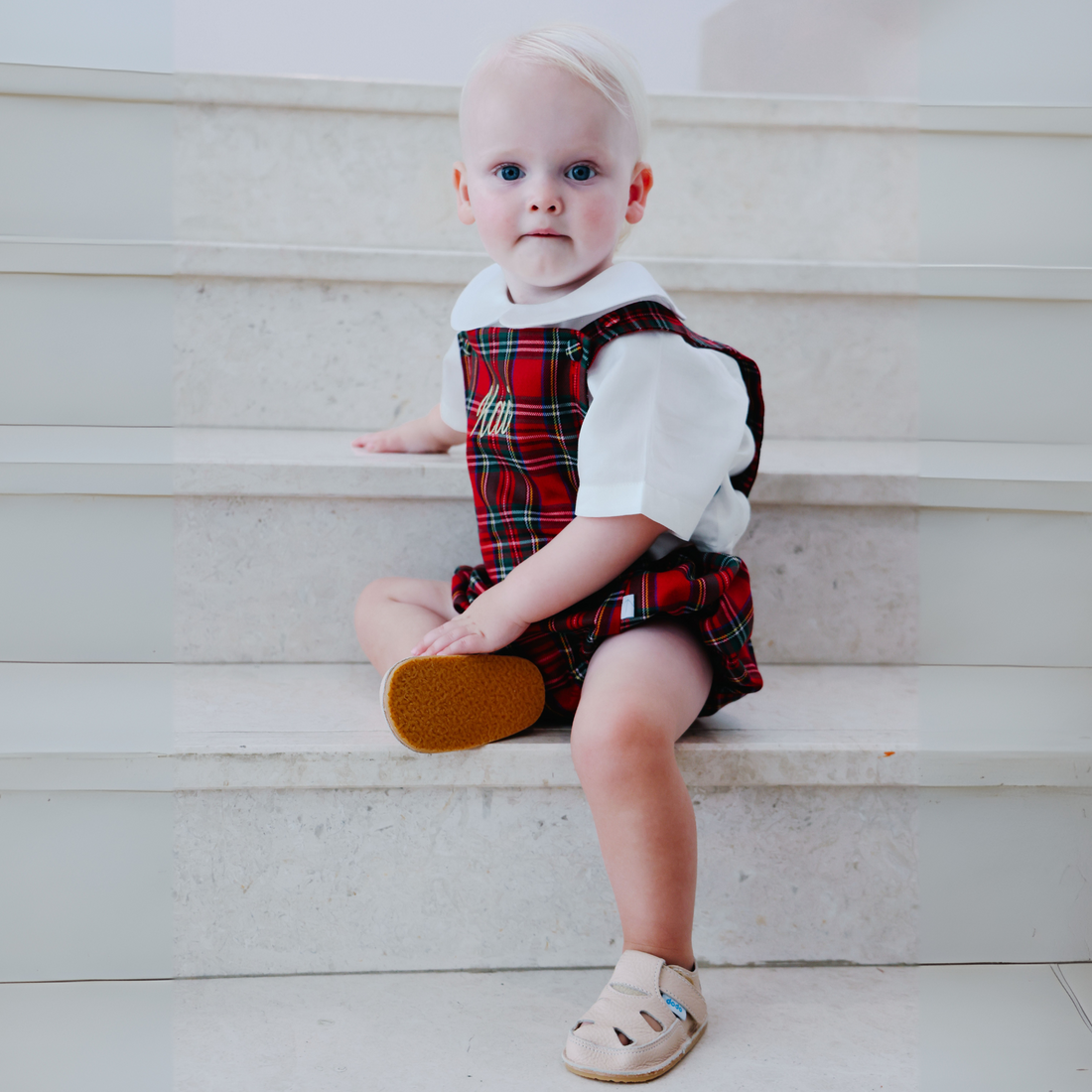 Unisex Tartan Romper