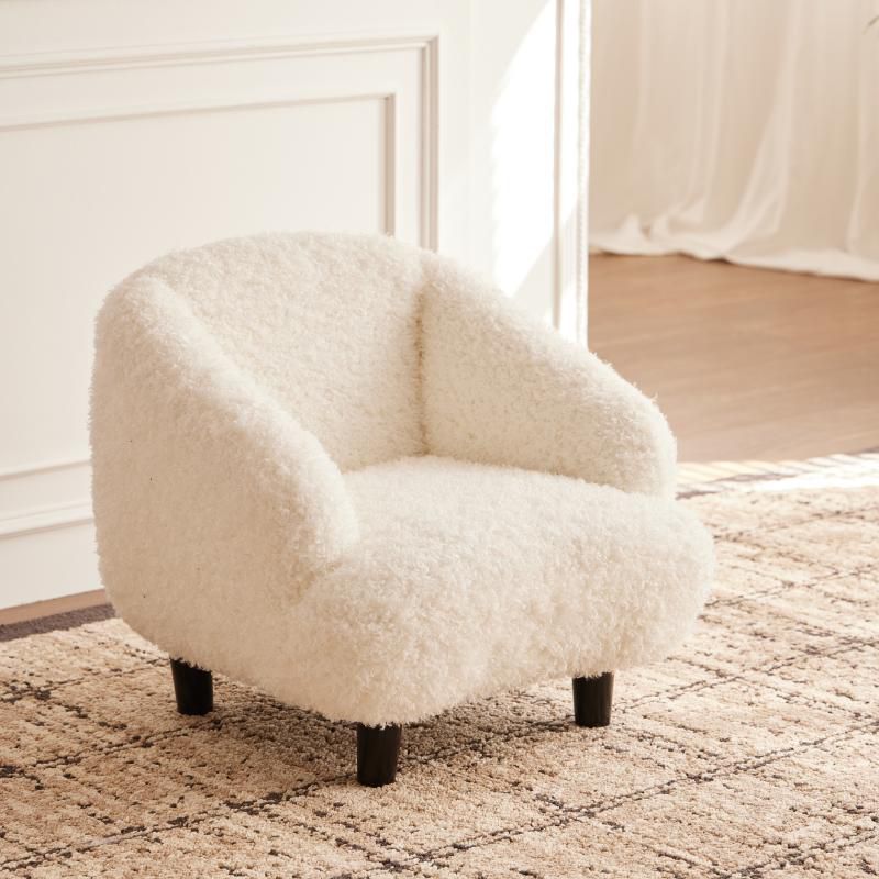 Nordic Minimalist Bouclé Kids Armchair