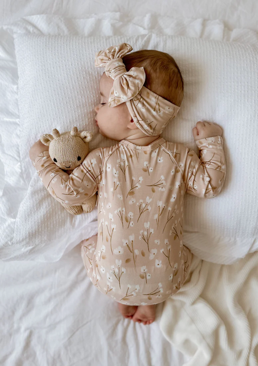 Blushing Blooms Cotton Growsuit