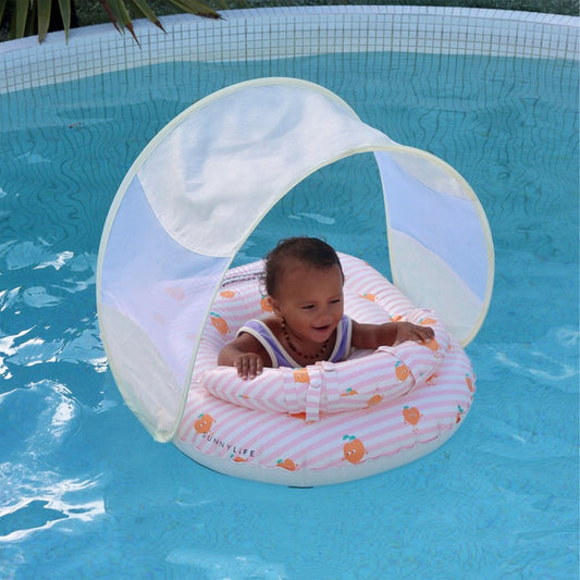 Interactive Baby Float Poppy the Peach - Pink Stripe