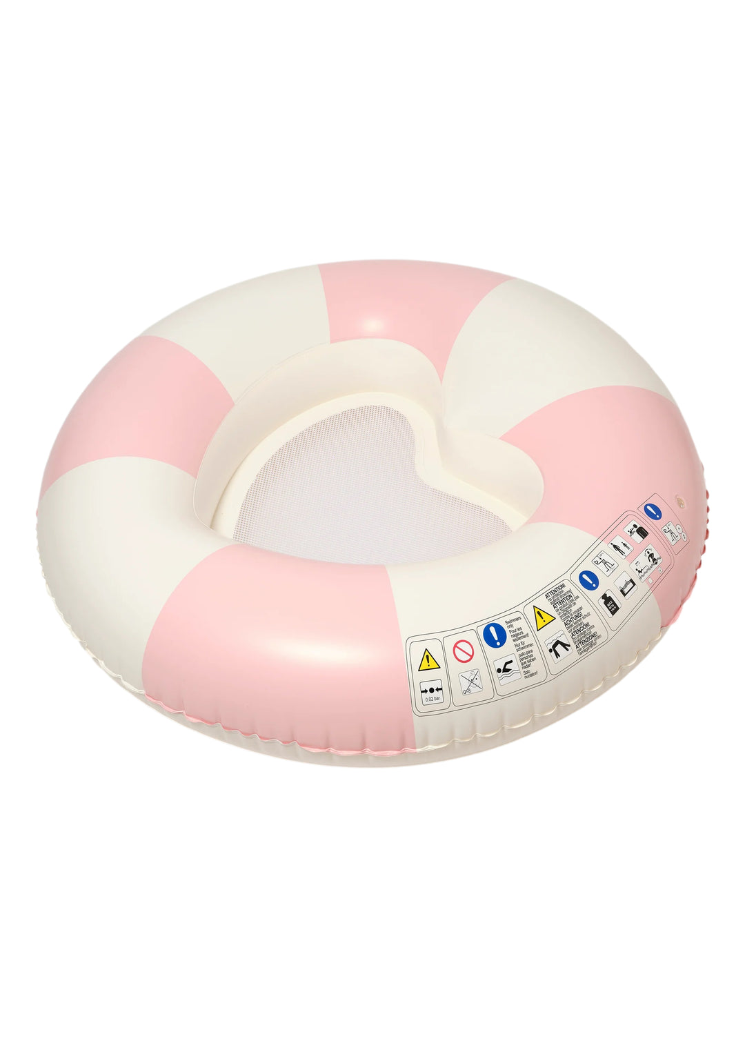 Luxe Tube Pool Ring Stole My Heart - Pink Stripe