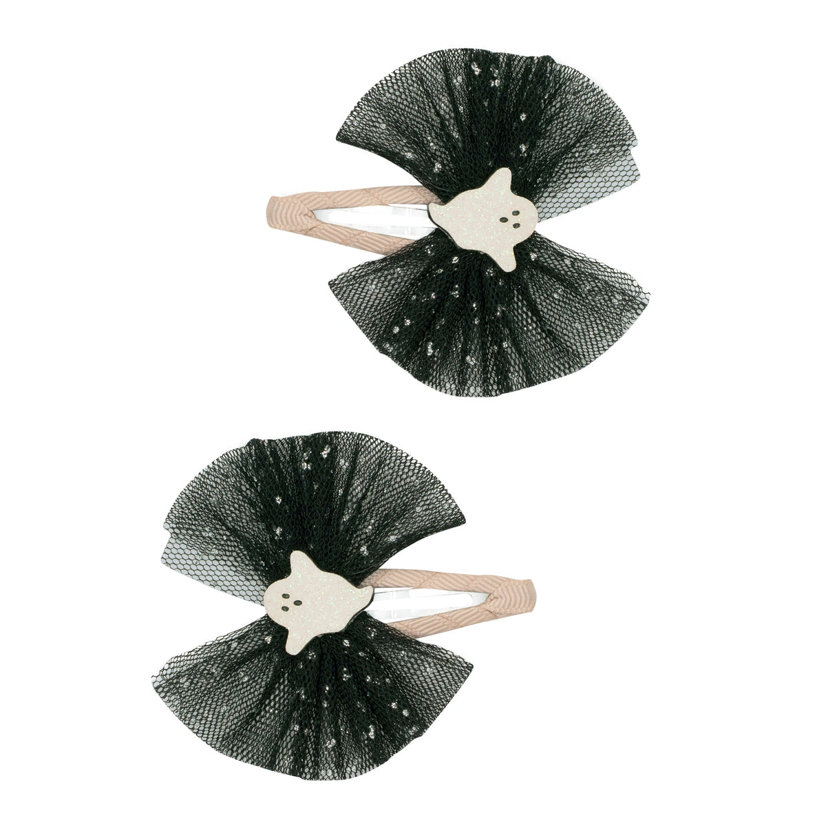 Ghoulish Ghost Tulle Clips