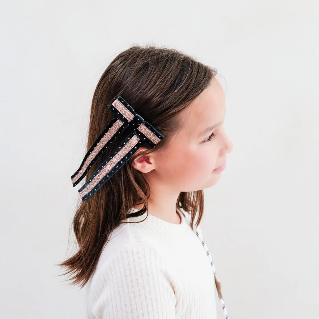 Circus Glitter Bow - Green